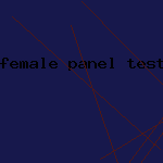 female panel testosterone